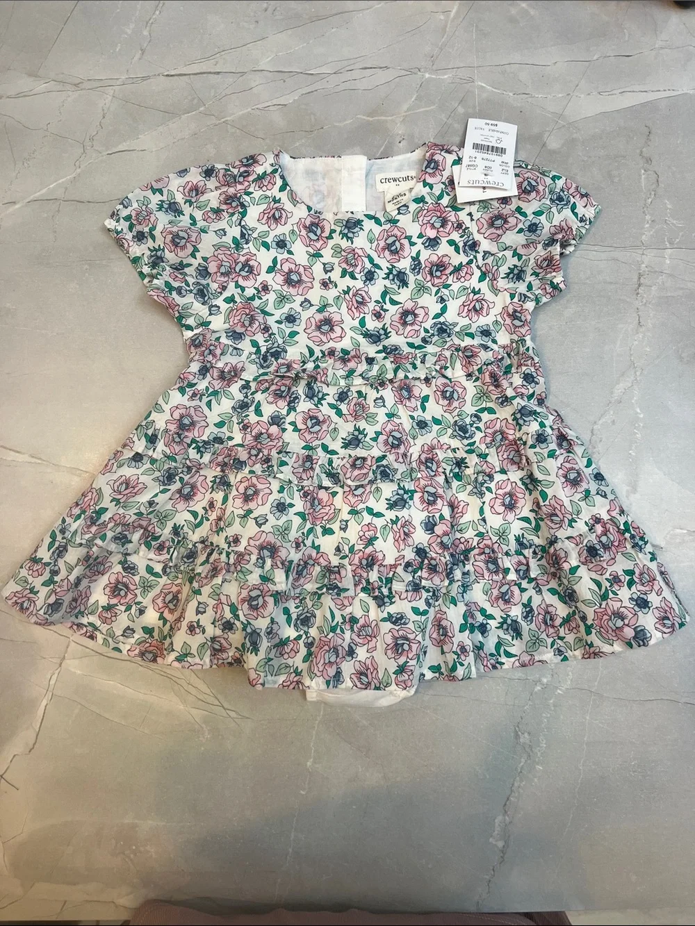J Crew Baby ruffle tiered dress 100% cotton